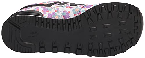 New Balance Zapatilla de deporte de camuflaje floral 574 V2 para mujer, Blanco/Heliotrop, 40.5 EU