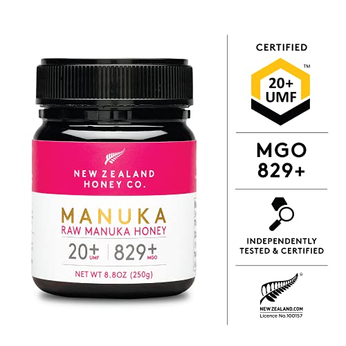 New Zealand Honey Co. Miel de Manuka MGO 829+ / UMF 20+ | Nueva Zelanda Miel 100% Pura y Saludable | 250g