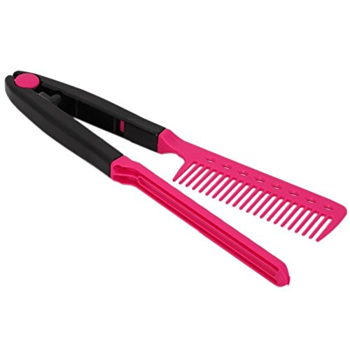 NiceButy Plancha para el pelo peine forma de V plegable Hazlo tú Mismo Herramienta de Salón Peluquería cepillo de cabello, tamaño mini