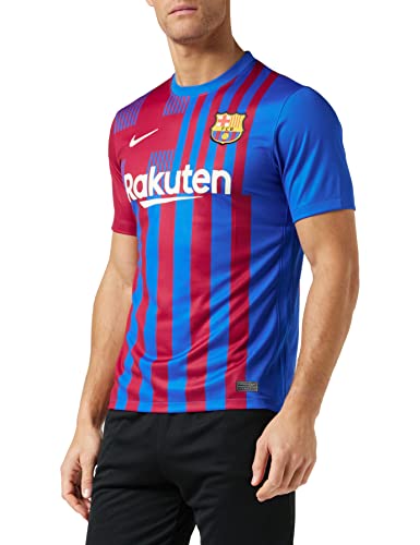 Nike - Barcelona FC Temporada 2021/22 Camiseta Primera Equipación Equipación de Juego, S, Hombre