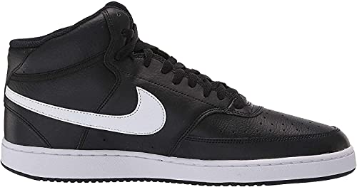 Nike Court Vision Mid, Zapatos de Baloncesto Hombre, Multicolor (Black/White 001), 44.5 EU