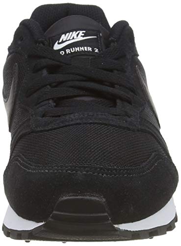 Nike Md Runner 2 - Zapatillas De Correr Mujer, Negro (Black / Black-White), 36.5 EU, Par