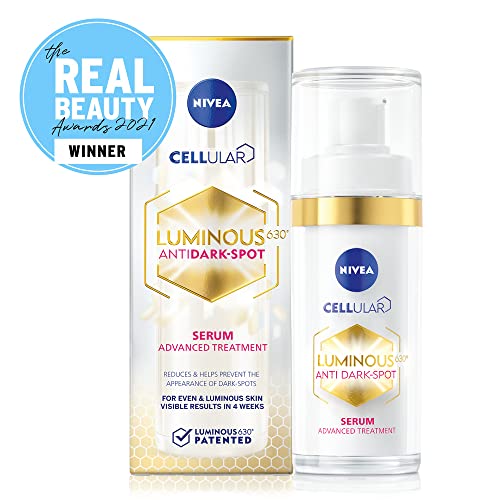 NIVEA Cellular LUMINOUS 630 - Suero de tratamiento avanzado antimanchas (30 ml), suero facial para mujeres, removedor de manchas oscuras para cara, suero facial para piel luminosa