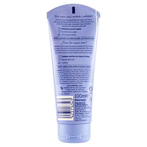 Nivea Crema Manos vellutante con mantequilla de karité – 6 Paquetes de 100 ml – Total: 600 ml