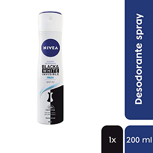 NIVEA Desodorante Spray Invisible for Black & White Fresh Desodorante - 200 ml