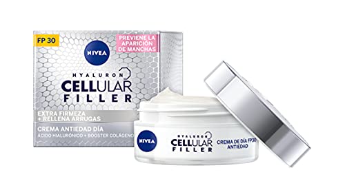 NIVEA Hyaluron Cellular Filler Cuidado de Noche + Hyaluron Cellular Filler + Volumen y Contorno Serum Pearls + Hyaluron Cellular Filler Cuidado de Día FP30