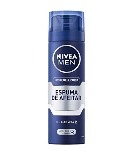 NIVEA MEN Pack Protege y Cuida Neceser, set de baño para hombre con espuma de afeitar (1 x 250 ml), bálsamo aftershave (1 x 100 ml) y desodorante roll on (1 x 50 ml)