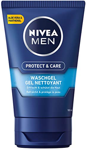 Nivea Men Protect & Care Juego para hombres con gel limpiador de 100 ml y crema de cuidado facial de 75 ml