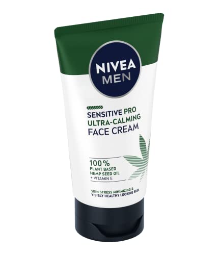 NIVEA MEN Sensitive Pro Ultra-Calming Crema Facial Hidratante (1 x 75 ml), crema de cara para hidratar la piel y reducir los signos de estrés, crema de cuidado facial