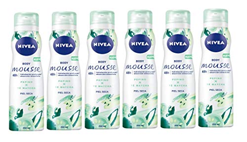 NIVEA, Mousse corporal (Pepino) - 6 de 200 ml. (Total: 1200 ml.)