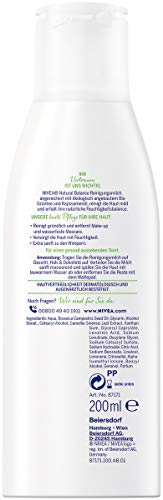 NIVEA Natural Balance - Leche limpiadora facial (200 ml), té verde y aceite de semillas de colza, leche limpiadora que elimina el maquillaje a fondo y cuida