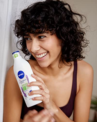 NIVEA Naturally Good Loción Corporal Relajante Lavanda Natural (1 x 350 ml), crema corporal con un 98% de ingredientes naturales, hidrata la piel seca durante 48 horas