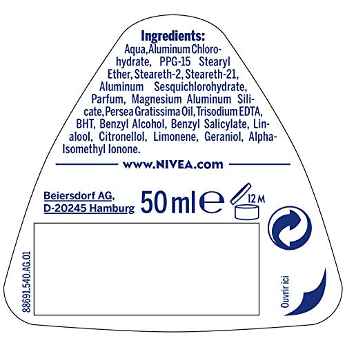 Nivea redonda Desodorante dry Fresh 50 ml – juego de 4