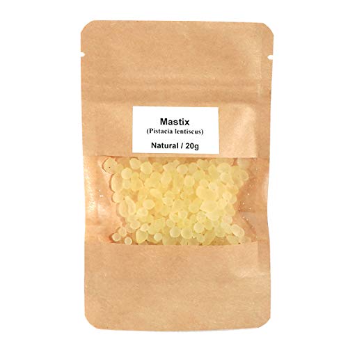 NKlaus 60g Mastic electa Resina Natural mastichum Amarillo Claro Pistacia Lentiscus - Incienso de 1er Grado Chios Mastika Resina de Incienso del lentisco pequeñas lágrimas de Chios 4007