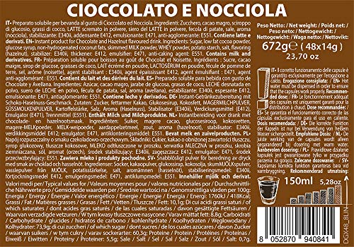 Note D'Espresso Instant soluble product Hazelnut Chocolate Capsules Dolce Gusto Compatible 14g x 48 capsules