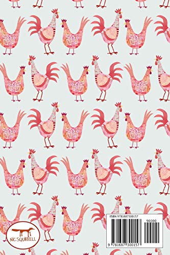 Notes: A Blank Sheet Music Notebook with Hen and Cockerel Chicken Pattern Cover Art