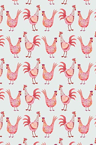 Notes: A Blank Sheet Music Notebook with Hen and Cockerel Chicken Pattern Cover Art