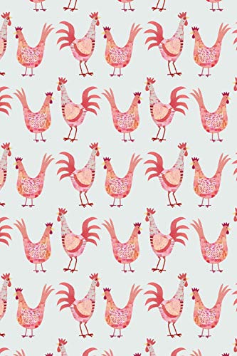 Notes: A Blank Sketchbook with Hen and Cockerel Chicken Pattern Cover Art