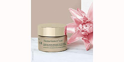 NUXE Nuxuriance Gold - Bálsamo nocturno antiedad, nutritivo, iluminador para pieles maduras secas, 50 ml