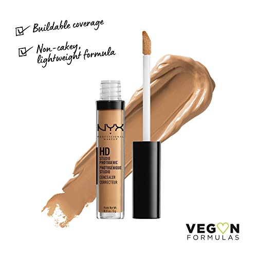 NYX Professional Makeup HD Photogenic Concealer Wand, Corrector para todo tipo de pieles, Cobertura media, Tono: Tan