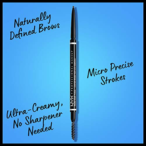 Nyx Professional Makeup Lápiz de Cejas Retráctil Micro Brow Pencil con Goupillón - Tono Brunette