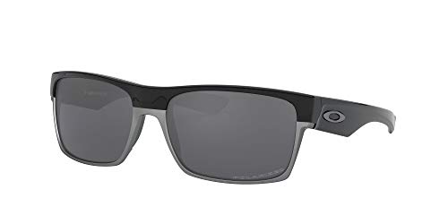 Oakley Men's Twoface (a) Polarized Iridium Rectangular Sunglasses, Polished Black, 60.01 mm