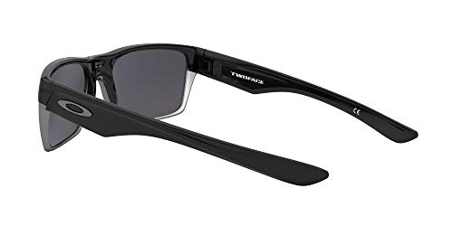 Oakley Men's Twoface (a) Polarized Iridium Rectangular Sunglasses, Polished Black, 60.01 mm