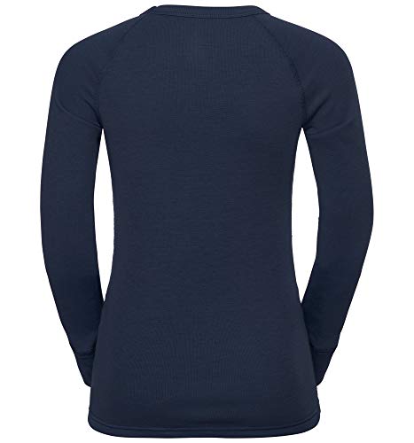 Odlo Suw Top Crew Neck L/S Active Originals W Camiseta, Niños, azul (diving navy), 128