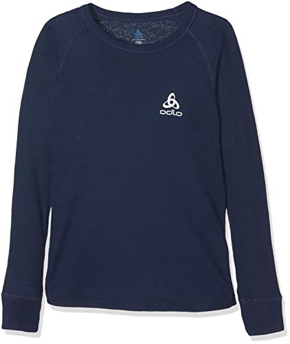 Odlo Suw Top Crew Neck L/S Active Originals W Camiseta, Niños, azul (diving navy), 128