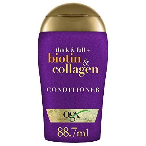 ogx viaje de grosor/Full Biotina/acondicionador Colágeno, 88.7 ml