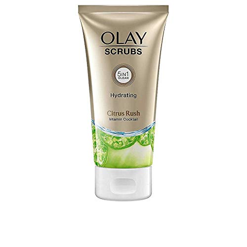 Olay Hidratante Scrub Energía Cítrica, Exfoliante Suave Para una Piel Radiante Con Extracto De Cítrico Y Vitaminas B3, B5 y E, 150 ml