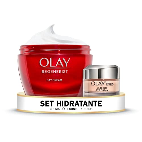 Olay Set Rutina Facial Hidratante: Crema día Regenerist + Contorno de Ojos