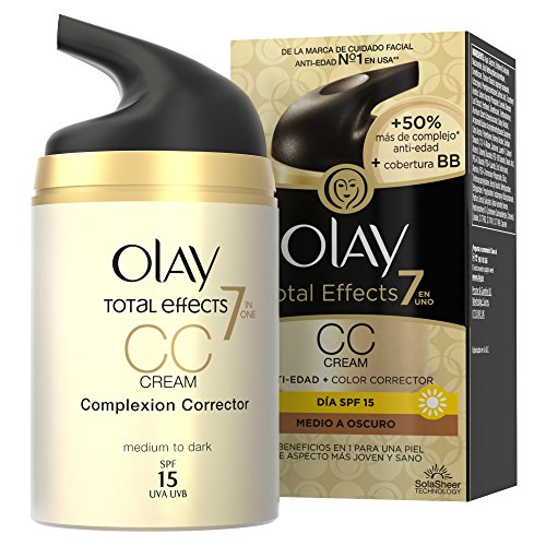 Olay Total Effects 7 en 1 CC Cream Anti-Edad Correctora de Tono Medio A Oscuro SPF 15 - 50 ml