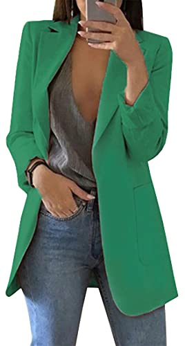 OLIPHEE Mujer Blazer Traje De Chaqueta Ropa Trabajo Casual OL Oficina Negocio con Bolsillo Camuflaje-2XL