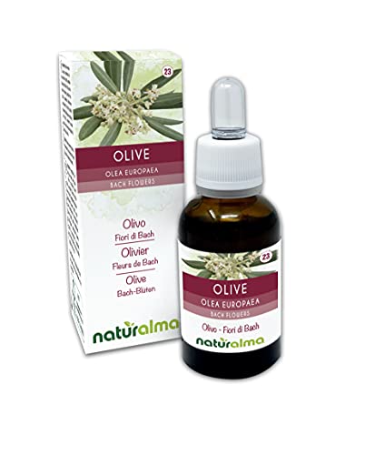 Olive o Olivo (Olea europaea) Flores de Bach Naturalma | No. 23 | Gotas 30 ml | Extracto líquido sin alcohol | Esencias florales | Vegano y libre de alcohol