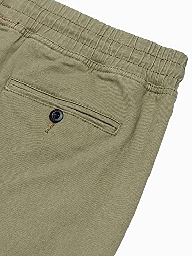 Ombre Pantalones con Cordón para Hombre Joggers Básicos de Deporte Workout Jogging Fit Casuales Deportivos de Chándal Pantalón Largo Jogger Estilo Deportivo Slim 6 Colores S-XXL (L, Oliva)