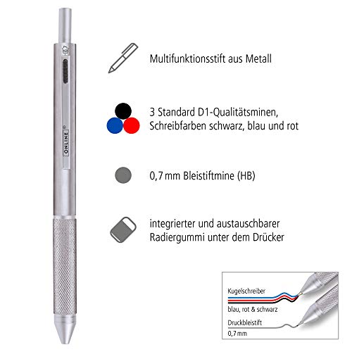 Online 32045/3d Multipen 4-en-1 plata