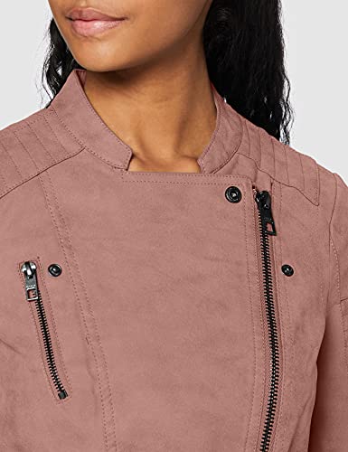 Only Onlava Faux Leather Biker Otw Noos Chaqueta, Rosa (Ash Rose Ash Rose), 42 para Mujer