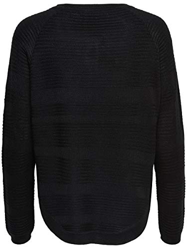 ONLY Onlcaviar L/s Pullover Knt Noos, Suéter para Mujer, Negro (Black Black), 42 (Talla del fabricante: X-Large)