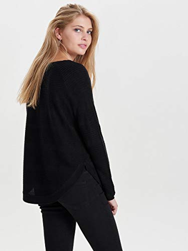 ONLY Onlcaviar L/s Pullover Knt Noos, Suéter para Mujer, Negro (Black Black), 42 (Talla del fabricante: X-Large)