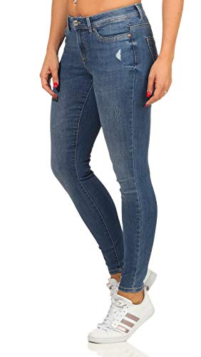 Only Onlwauw Life Mid Skinny Bj114-3 Vaqueros, Medium Blue Denim, 30 Medium para Mujer