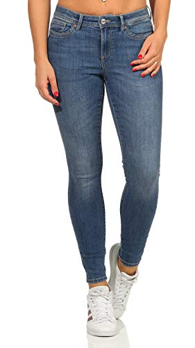 Only Onlwauw Life Mid Skinny Bj114-3 Vaqueros, Medium Blue Denim, 30 Medium para Mujer