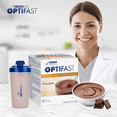 Optifast® Natillas - Chocolate - 8 sobres de 55 g - Sustitutivos de comida - Ayuda para perder peso o a mantenerlo después de haberlo perdido