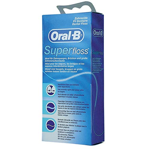 Oral B Hebras Pre-Cortadas Superfloss (50) (Paquete de 2)