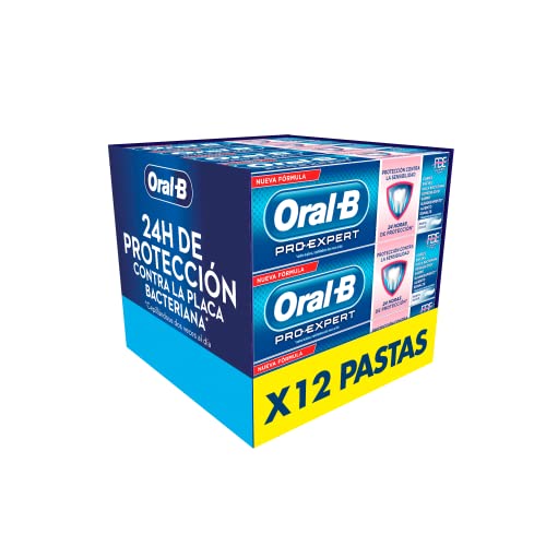 Oral-B Pasta de Dientes Pro-Expert Protección Contra la Sensibilidad (12 x 75ml), 24 Horas de Protección Contra la Placa - Menta