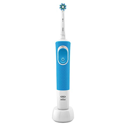 Oral-B Vitality 100, Cepillo eléctrico recargable con tecnología de Braun, 1 mango azul, 1 cabezal de recambio CrossAction