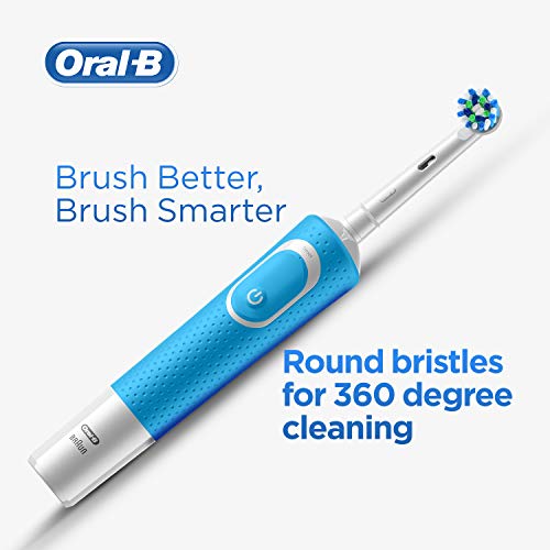 Oral-B Vitality 100, Cepillo eléctrico recargable con tecnología de Braun, 1 mango azul, 1 cabezal de recambio CrossAction