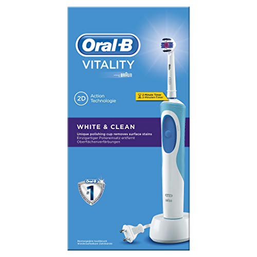 Oral-B Vitality, Cepillo De Dientes Eléctrico, White & Clean.