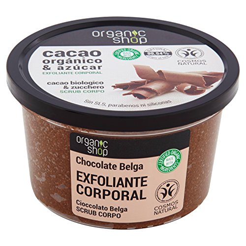 ORGANIC SHOP Exfoliante Corporal Chocolate Belga 250ml, Estándar, Único