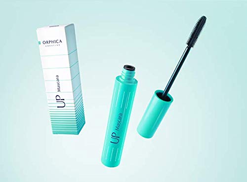 ORPHICA UP Mascara de Pestañas 7,5 ml | Pestañas Volumen y Largura | Mascara Negra Extensiones de Pestañas Volumen y Longitud | Fórmula sin Grumos con Cepillo | a Prueba de Manchas